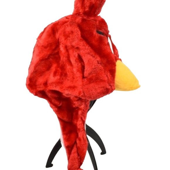 Children's Red Winter Hat Beanie with Ear Flaps - Picture 4 of 4